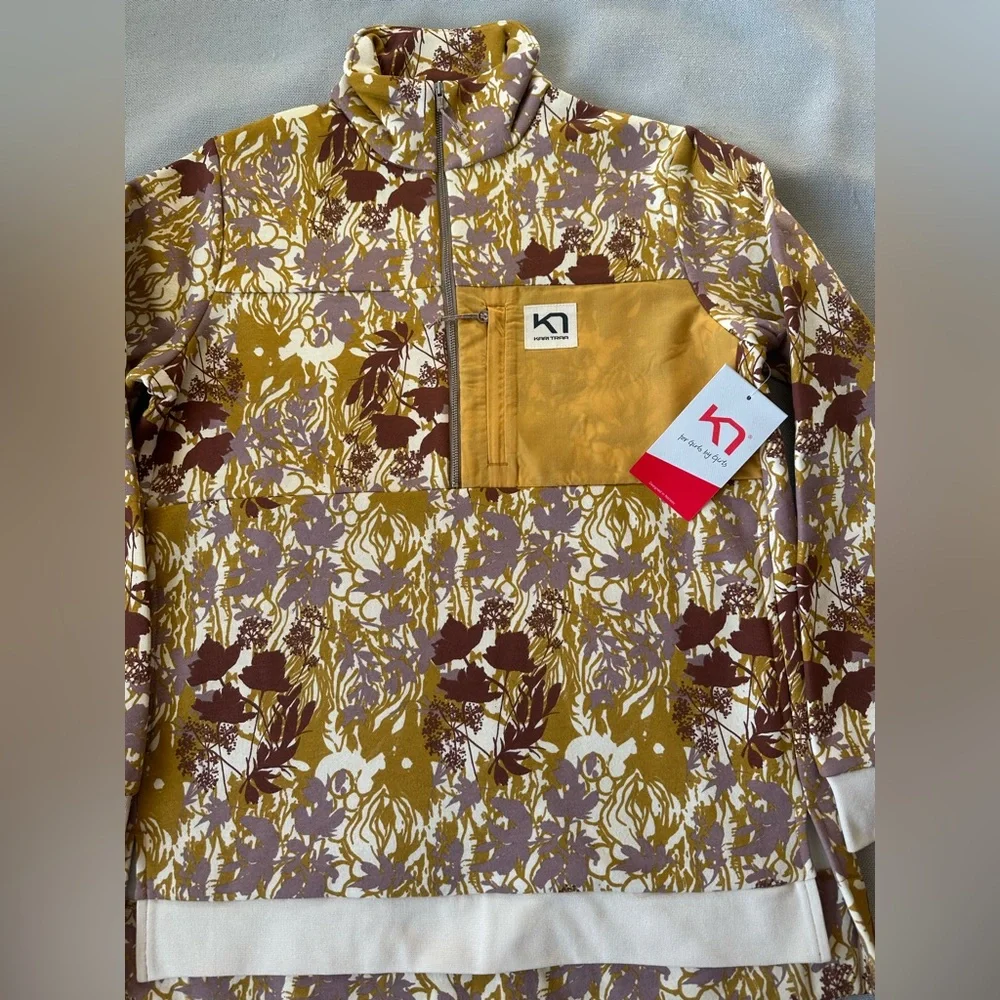 Kari Traa Ruth Midlayer Print Half Zip Sweatshirt - Picture 2 of 7